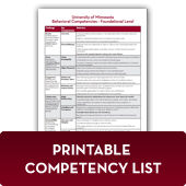 Printable Competency List